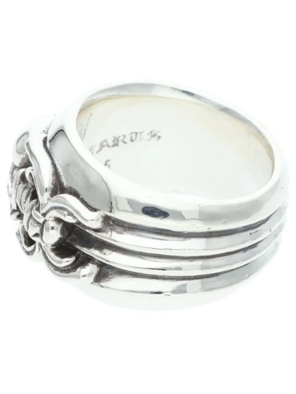 Chrome Hearts Dagger Heart Silver Ring